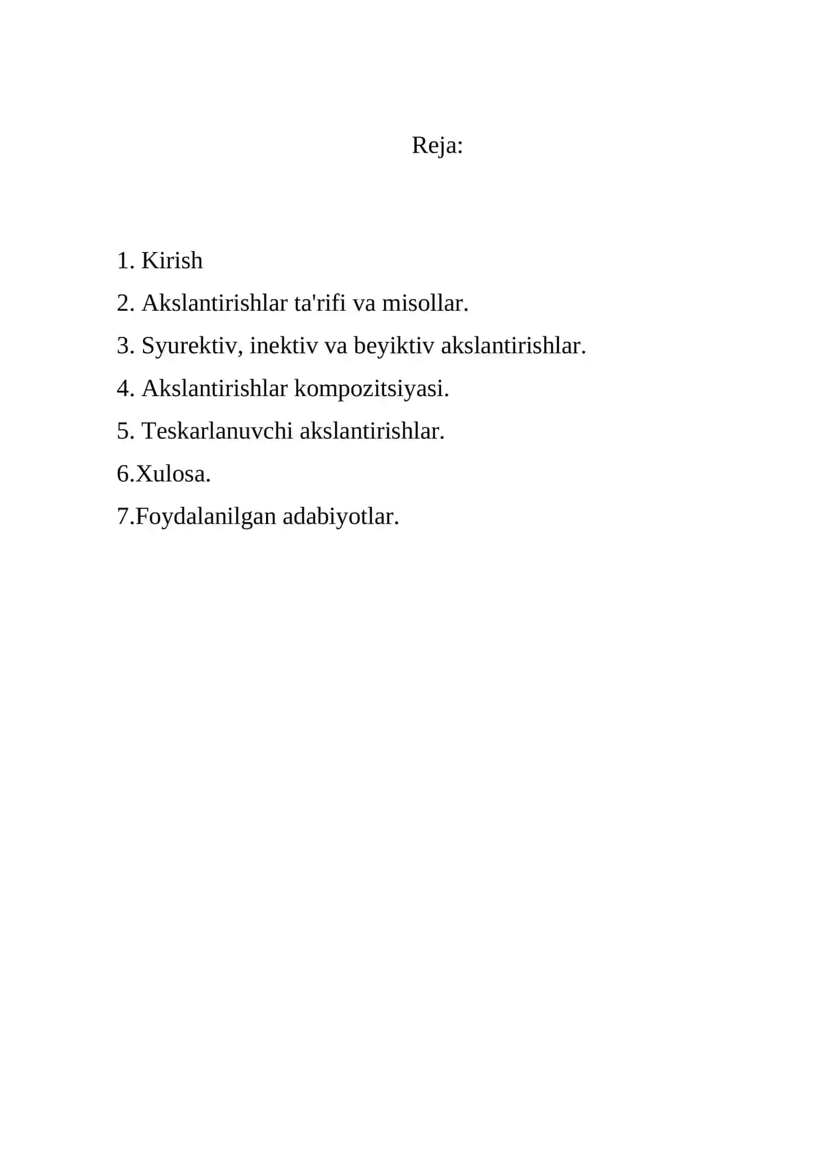 Akslantirishlar 2