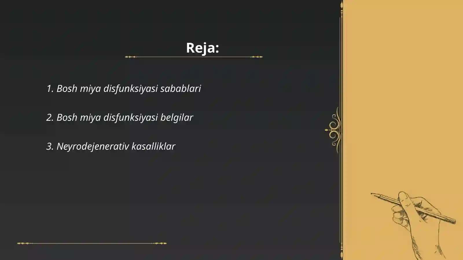 Bosh miya disfunksiyalari 2