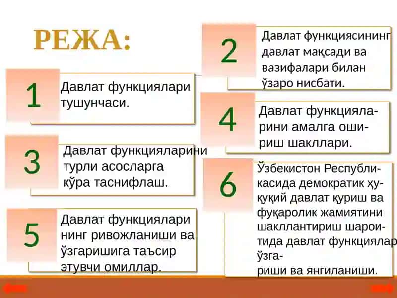 ДАВЛАТ ФУНКЦИЯЛАРИ 2