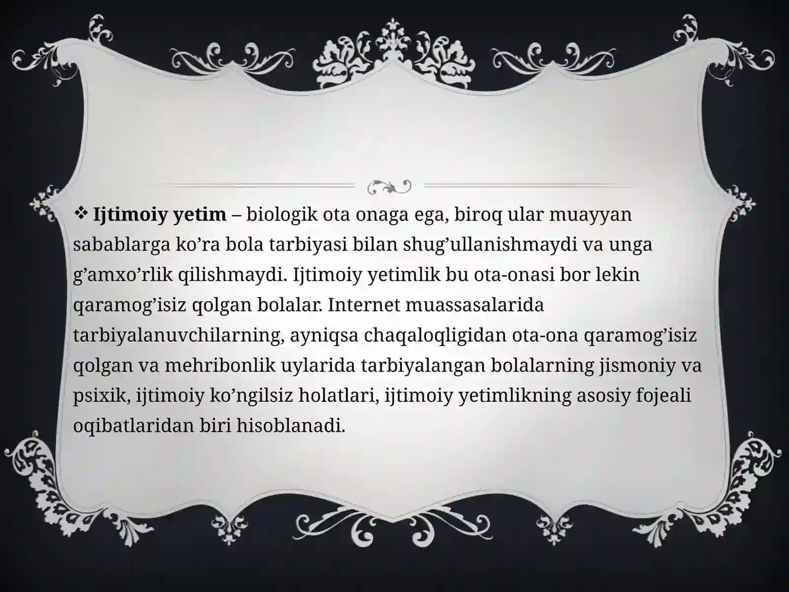 Ijtimoiy Yetimlik 2