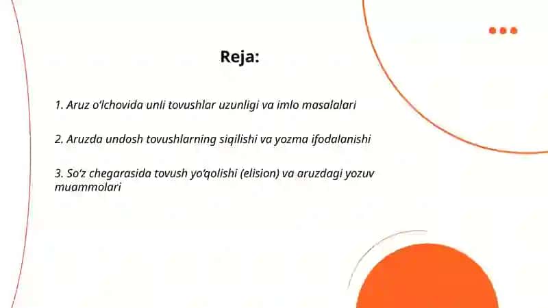 Aruzda talaffuz va imlo masalalari 2