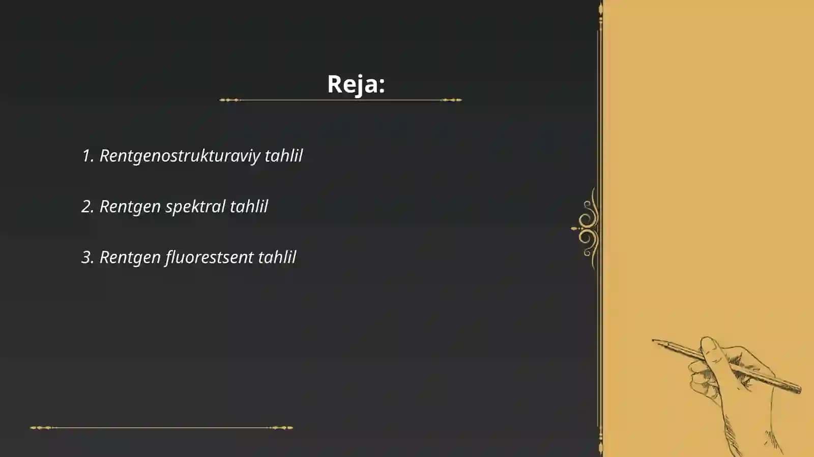 Rentgen tahlili usullari 2