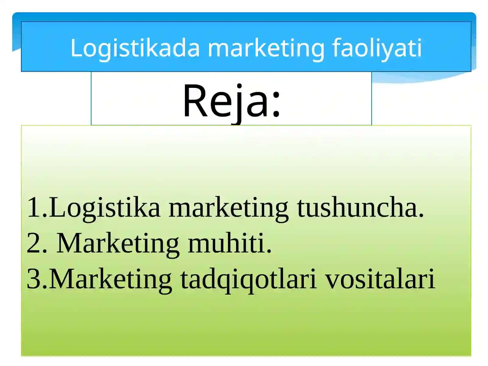 Logistika marketingi 2