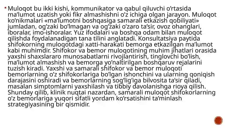 MuloqOt:shifokorvabemormuloqatiningpsixologikxususiyatlari 2