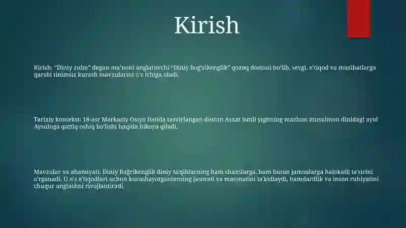 Diniy Baģrikenglik 2