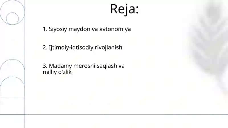 Siyosiy mavqe va avtonomiya 2