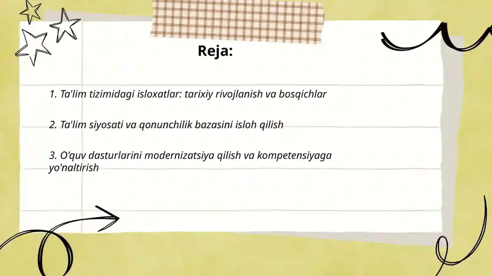 Ta'lim tizimidagi islohatlar 2