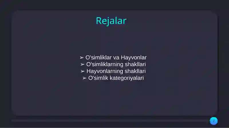 O'SIMLIK VA HAYVONLARNING HAYOTIY SHAKLLARI 2