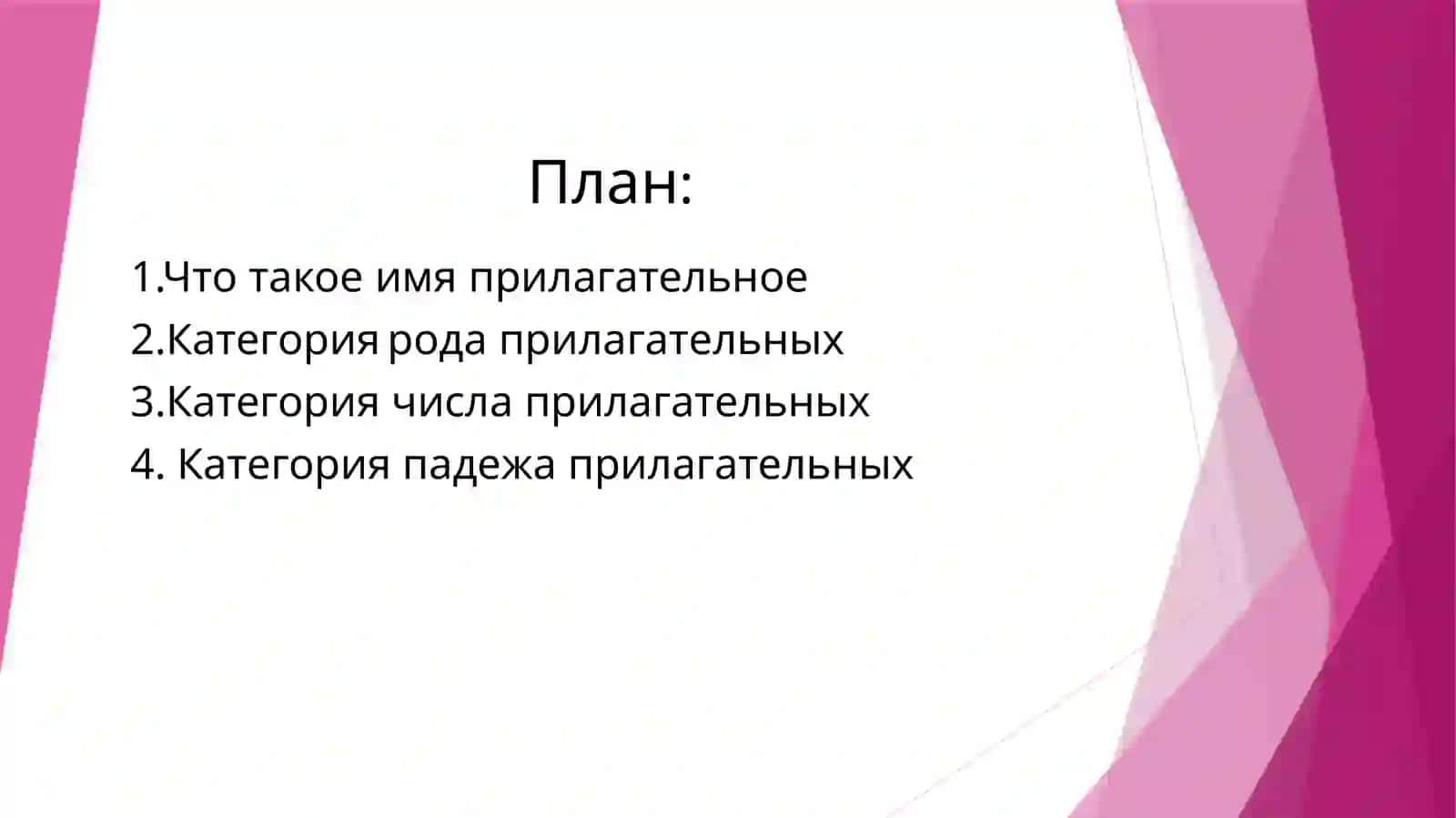 Категории рода числа и падежа русских прилагательных 2