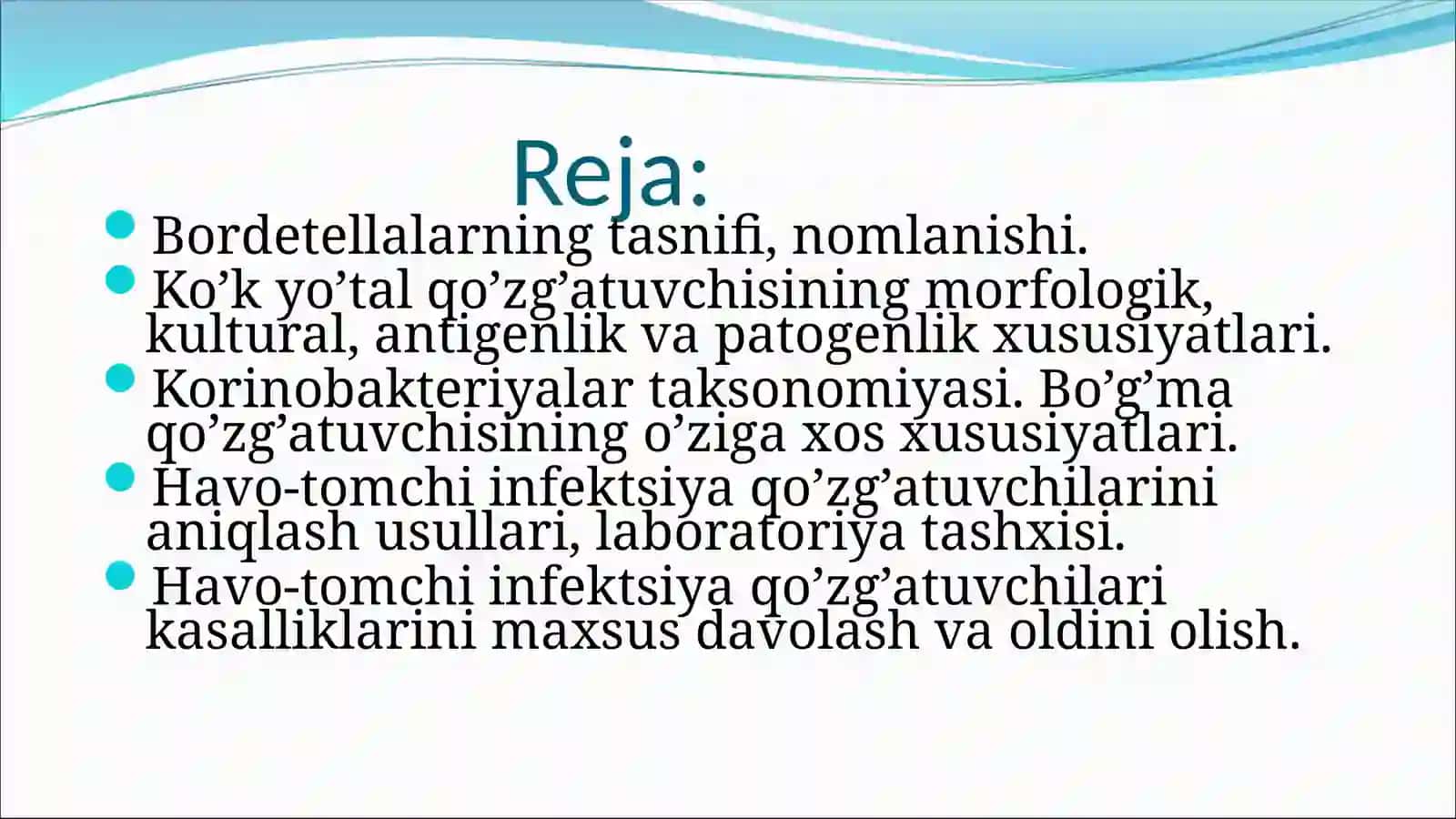 Havo-tomchi infektsiyalari qo’zg’atuvchilari 2