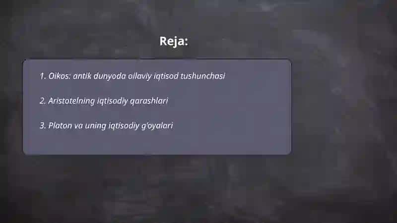 Antik dunyo iqtisodiy qarashlari 2