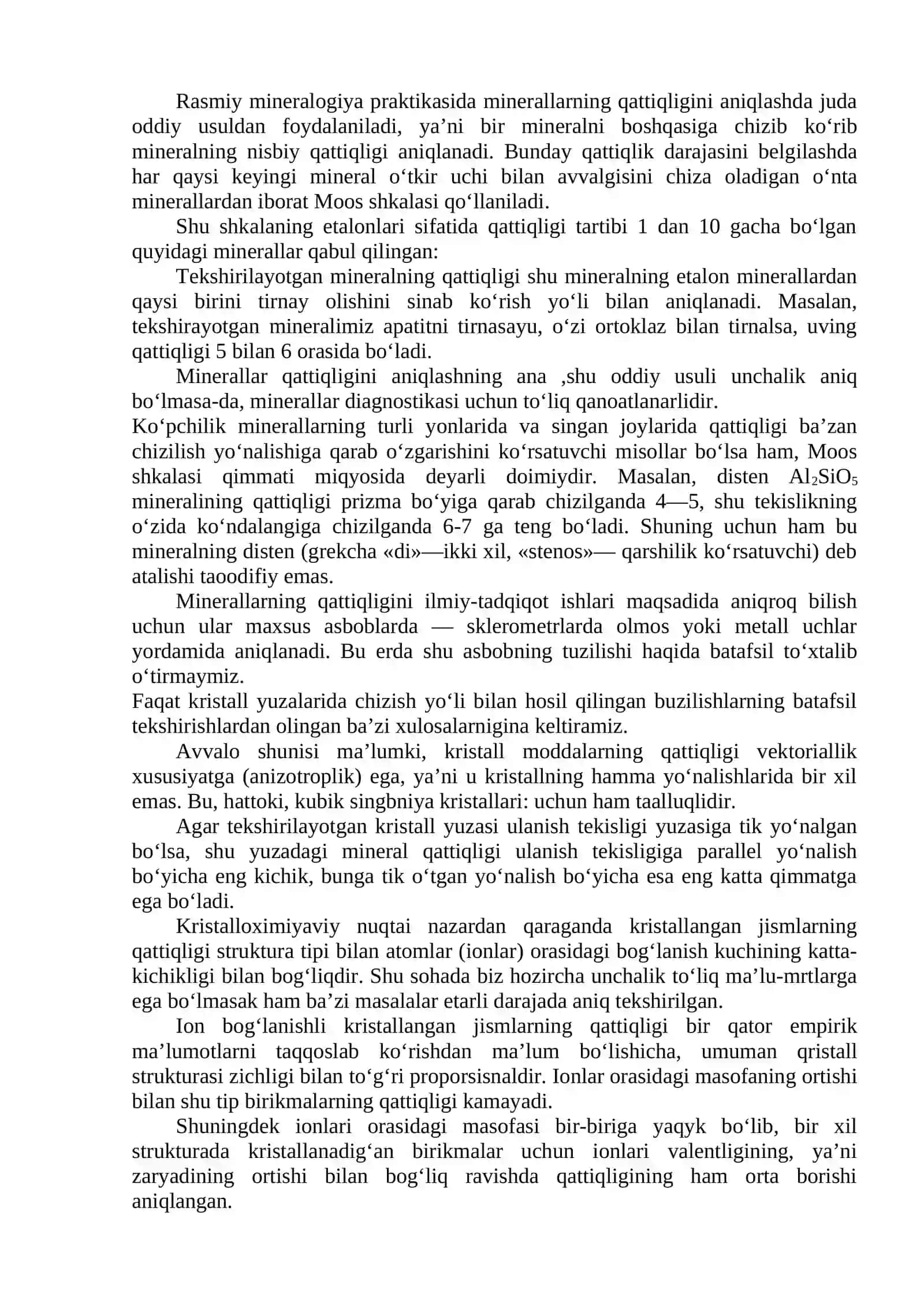 Minerallarning fizik-kimyoviy xususiyatlari 2