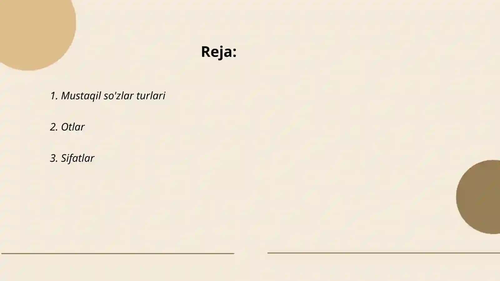 Morfologiya. Mustaqil sózlar 2
