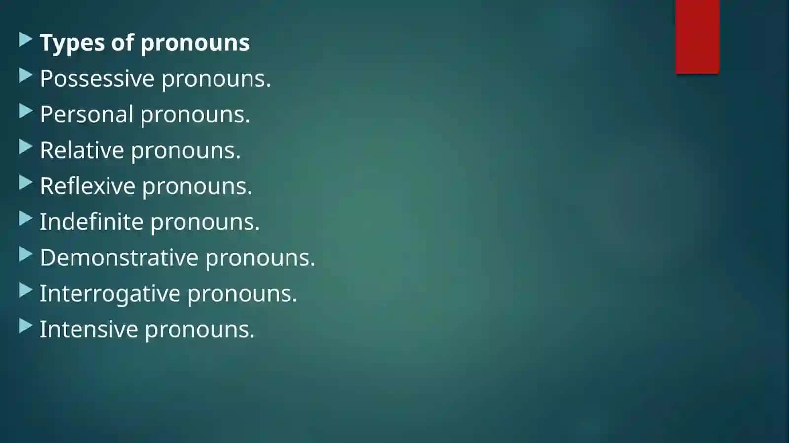 Types of pronoun 2