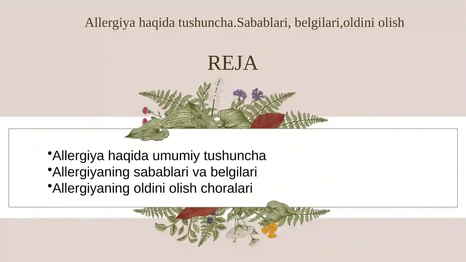 Tibbiy bilimas asoslari fanidan tayyorlagan taqdimoti 2