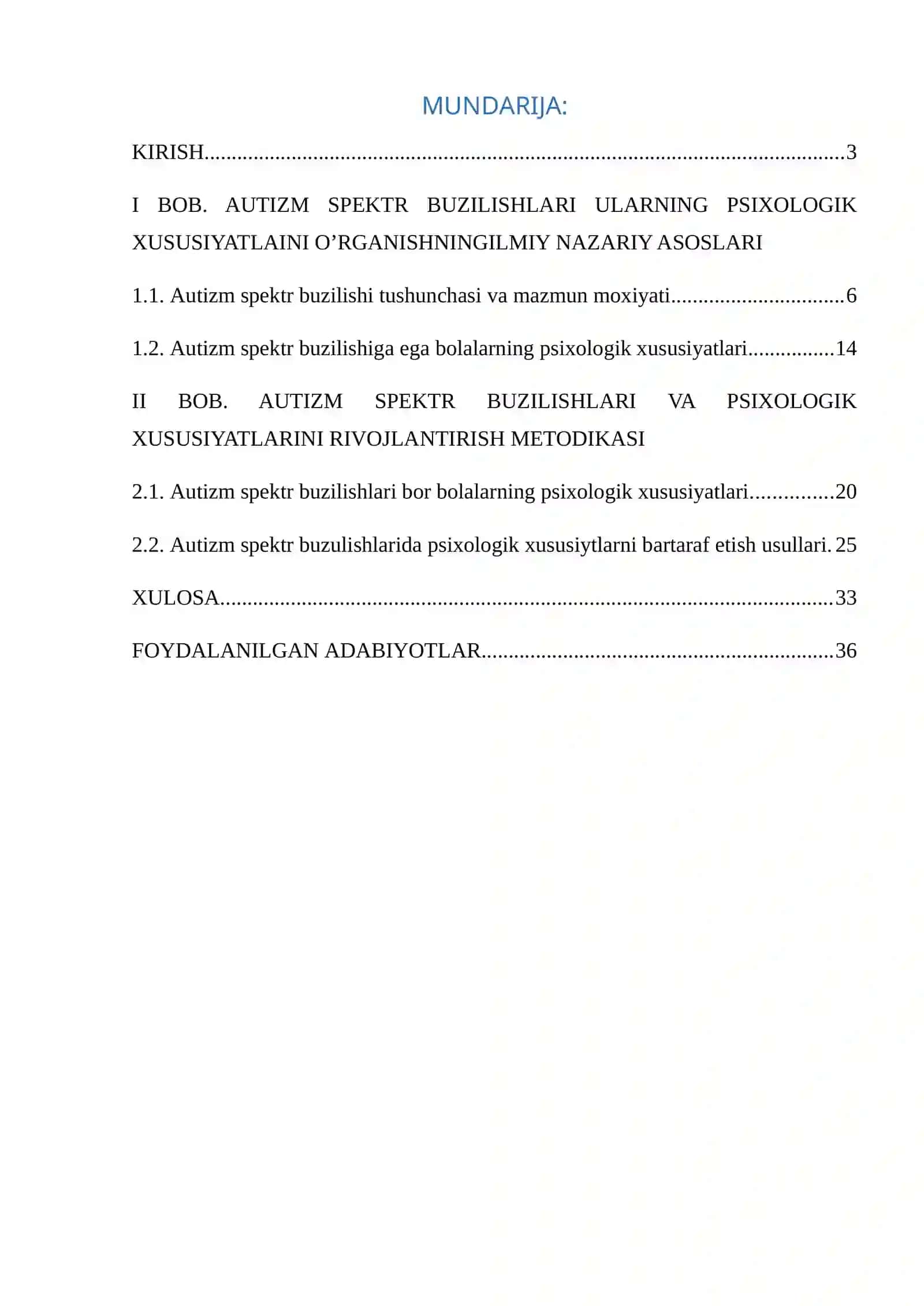 AUTIZM SPEKTR BUZILISHLARI VA ULARNING PSIXOLOGIK XUSUSIYATLARI 2