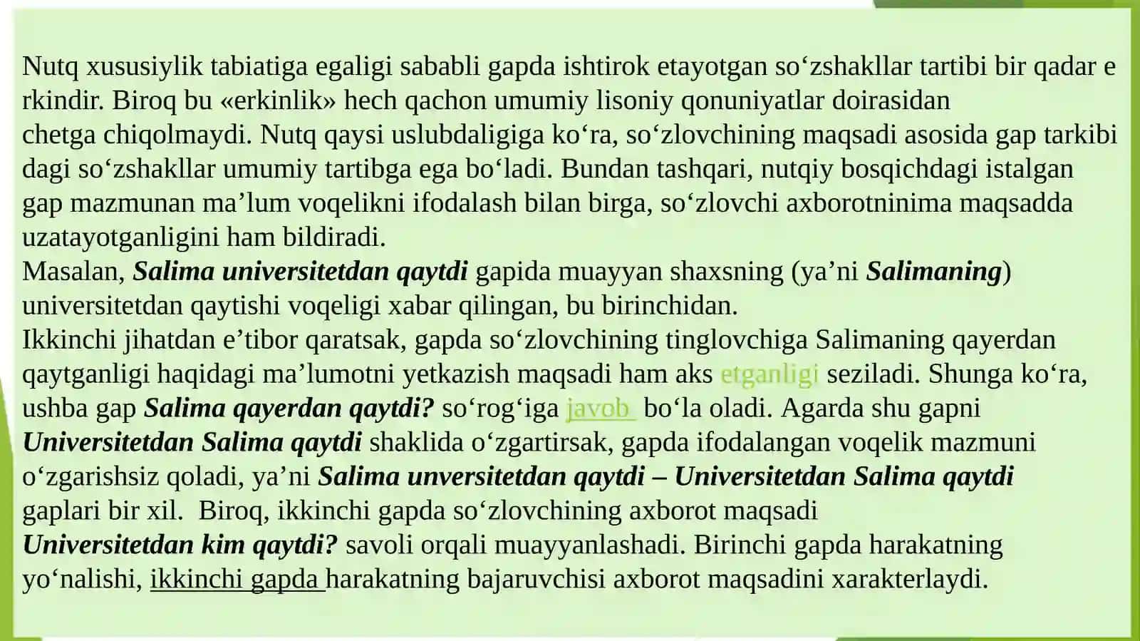 GAPNING AKTUAL BO‘LINISHI 2
