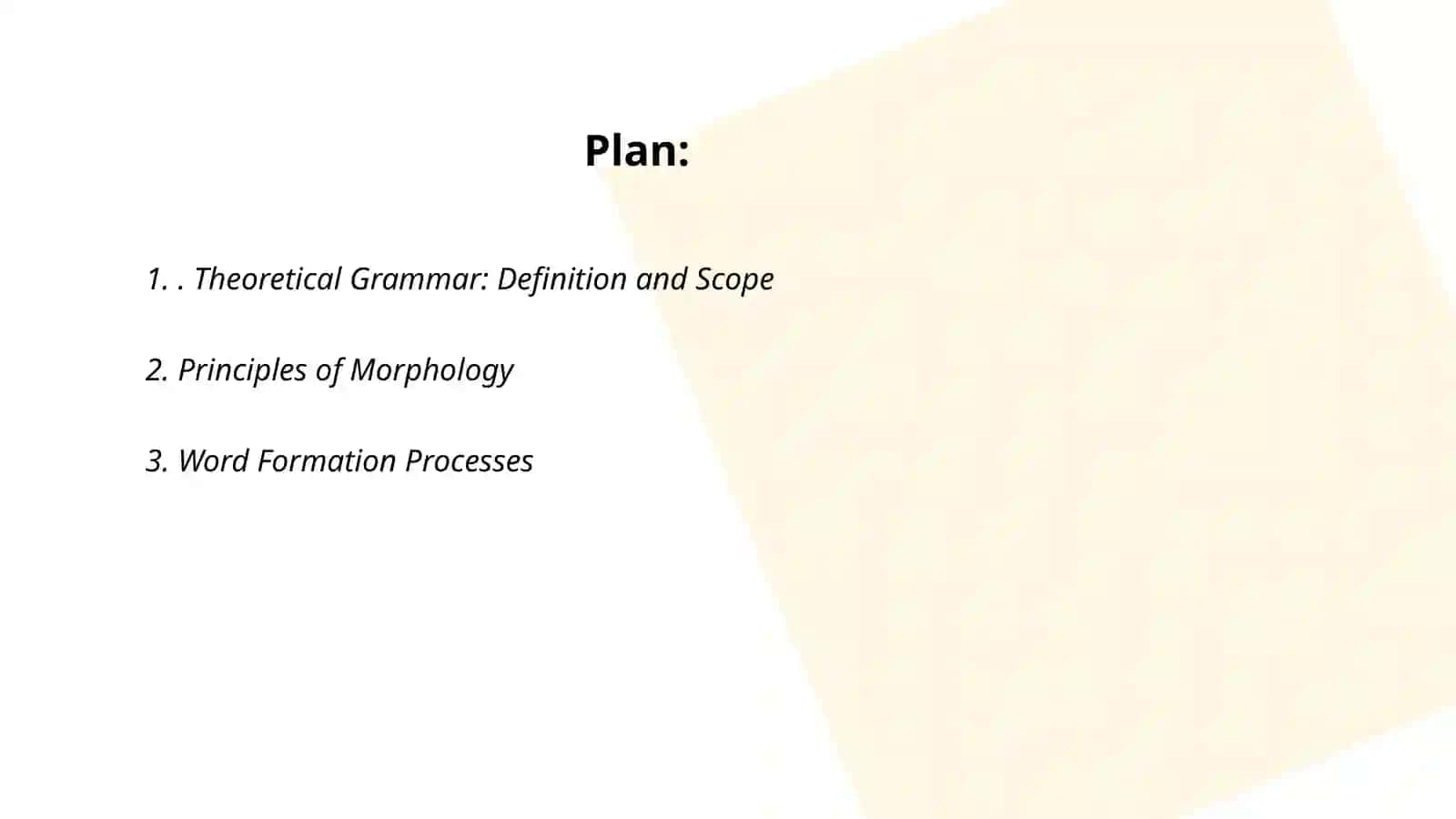 Theoretical grammar, morphology, parts of speech: nouns and pronouns, adjective and adverb and their semantic-structural types 2
