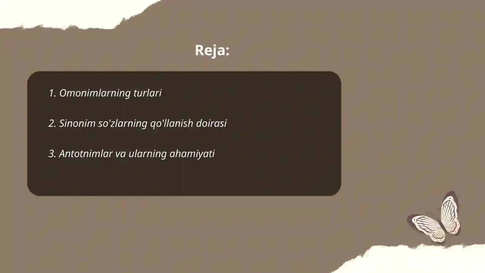 Omonim, sinonim, antonim va paronim lug'atlar haqida 2