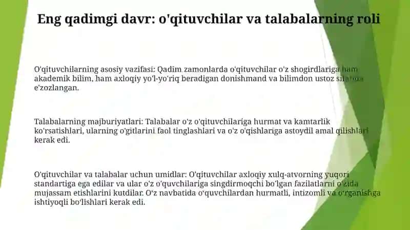O'qituvchilarning asosiy vazifasi 2