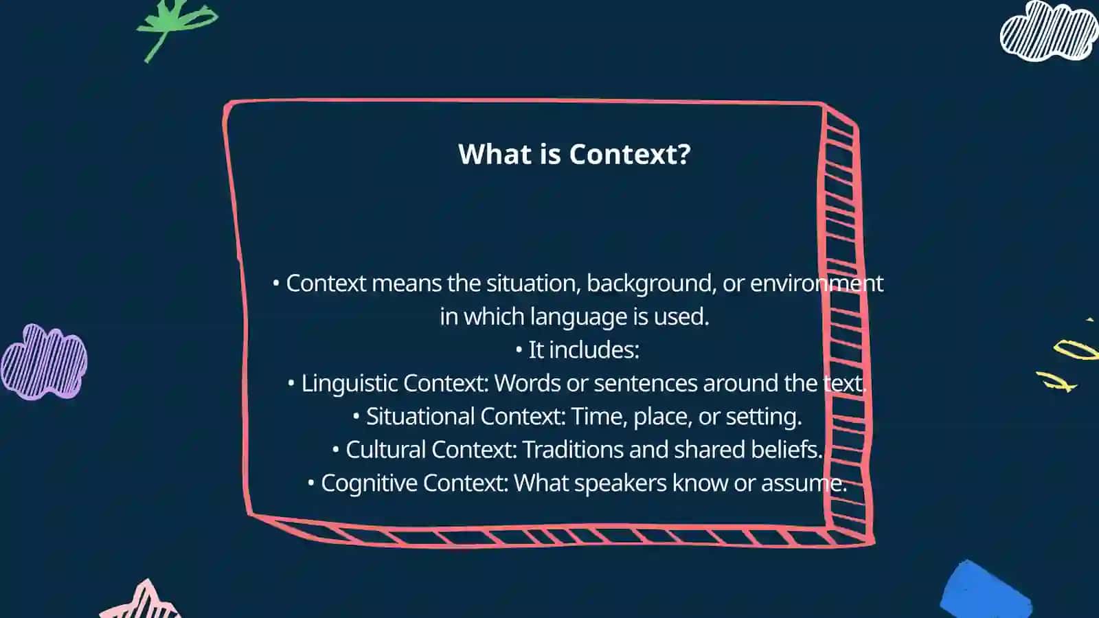 Role of context in semantic derivation 2