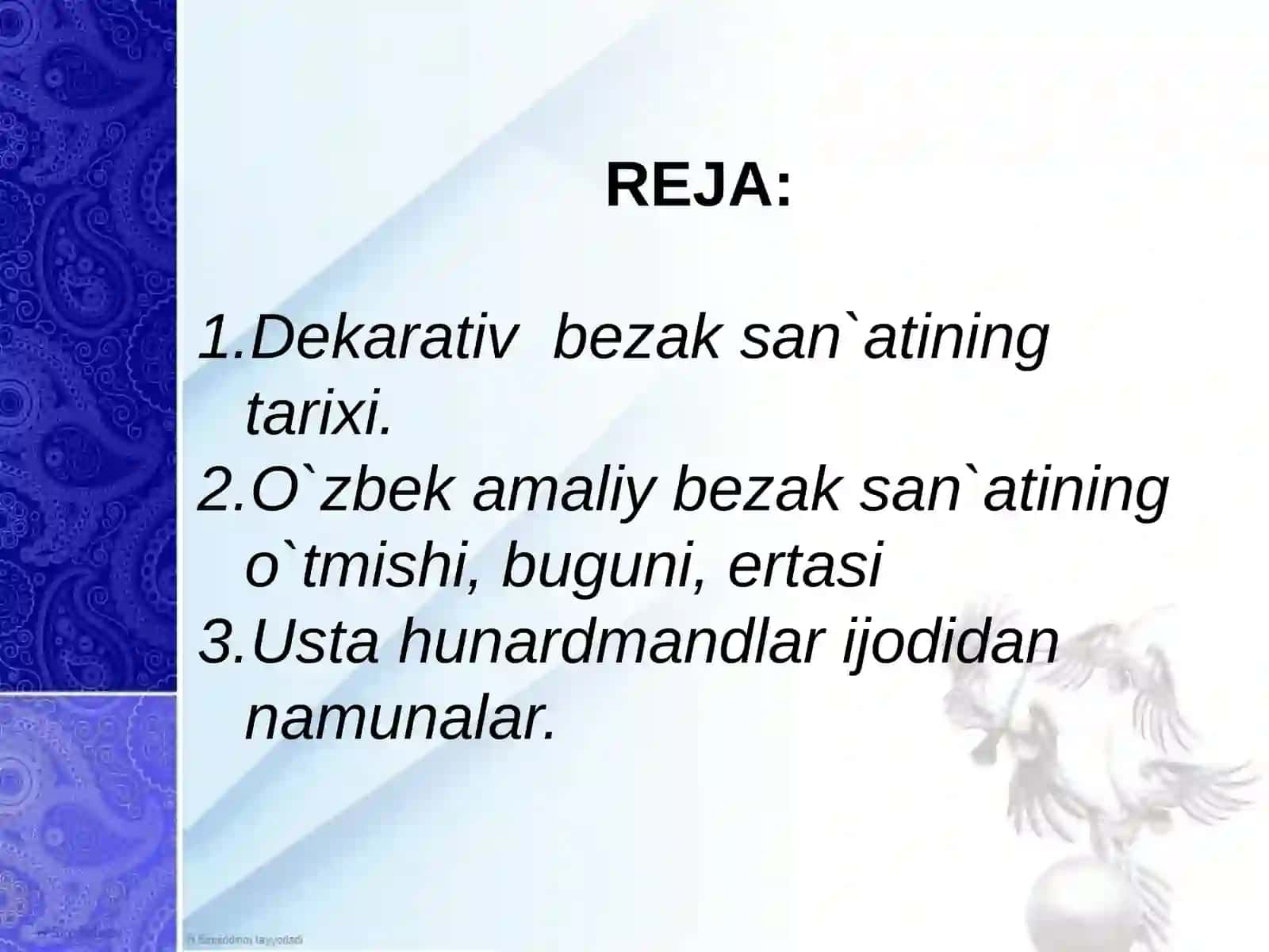 Dekorativ kulolchilik buyumlarini loyihalash(koʻza) 2