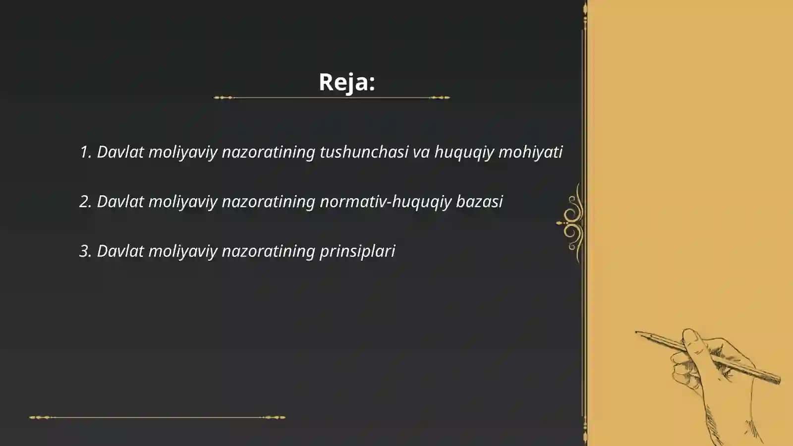 Davlat moliyaviy nazoratining huquqiy asoslari 2