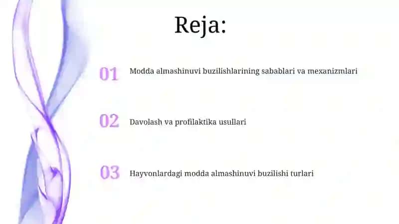 Moddalar almashinuvi buzilishi 2