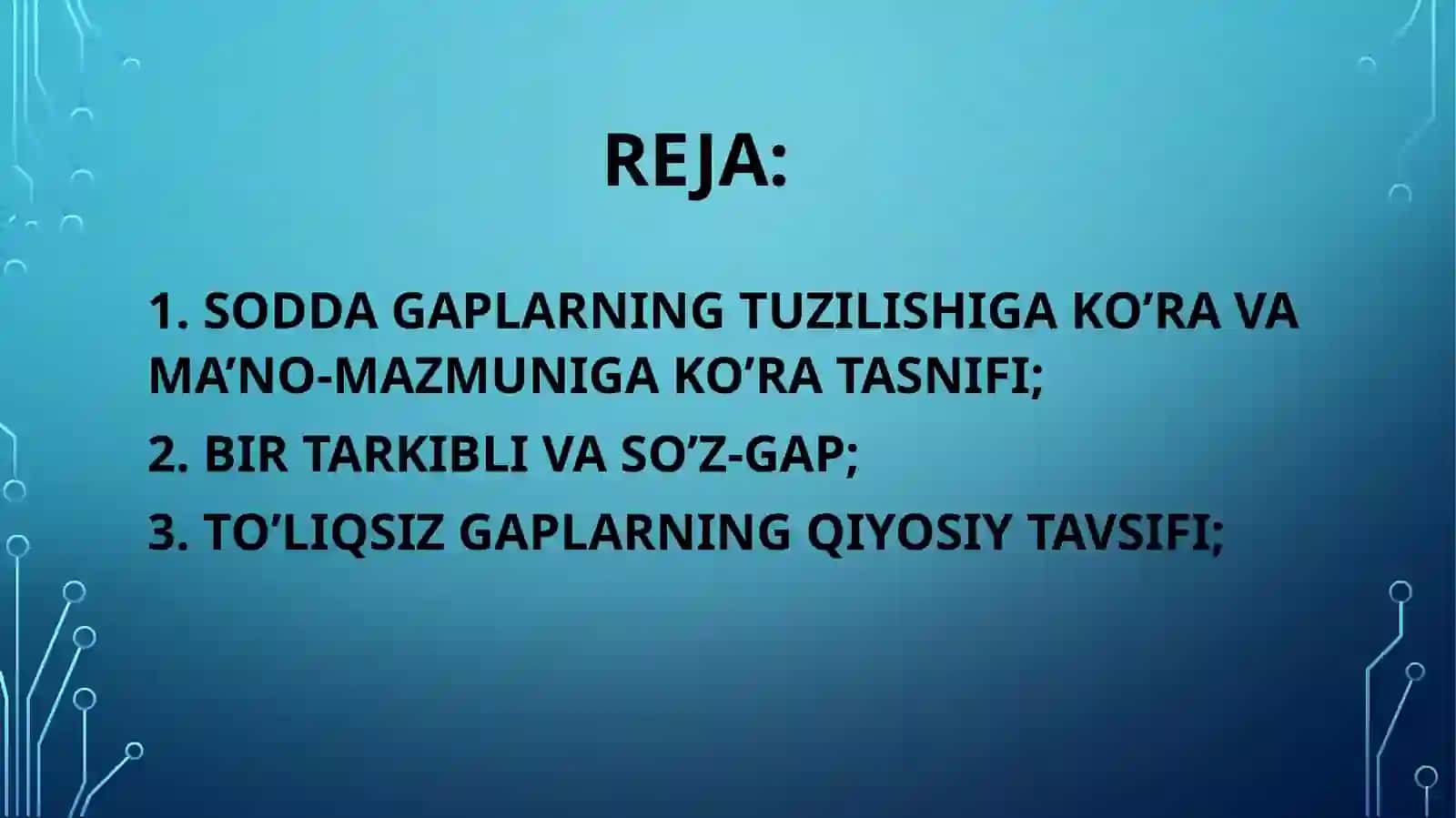 Sodda gap va uning turlari 2