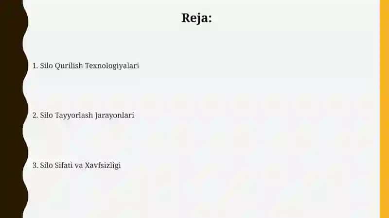 Silos va senaj tayyorlash texnalogiyasi 2