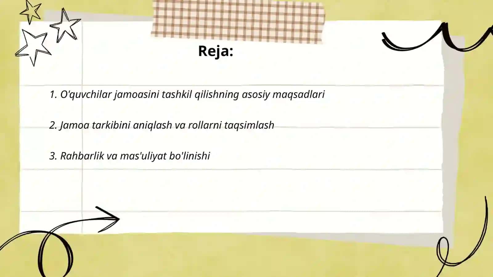O'quvchilar jamoasini tashkil qilishning o'ziga xos xususiyatlari 2