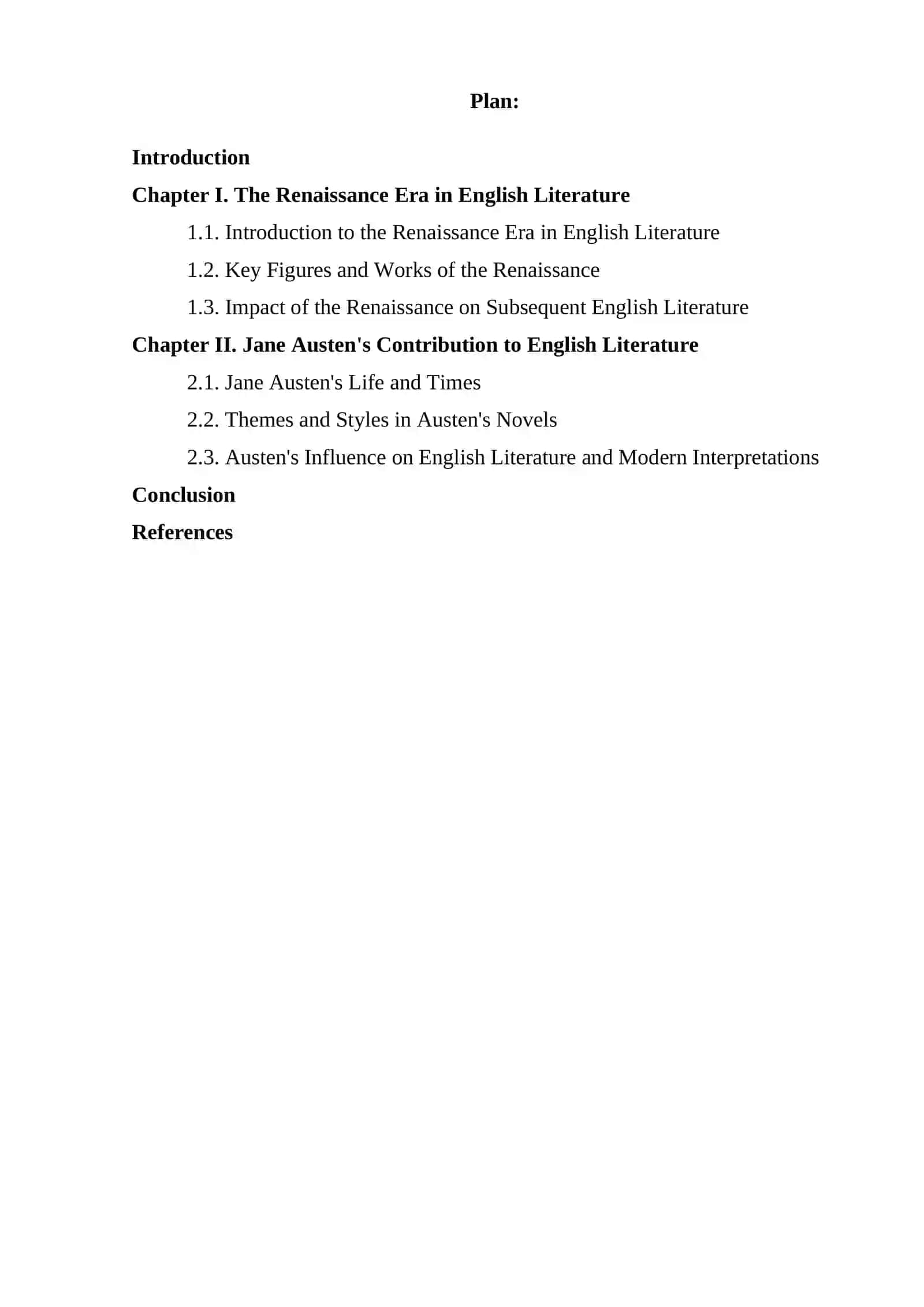 Renaissance in English Literature: Jane Austen 2