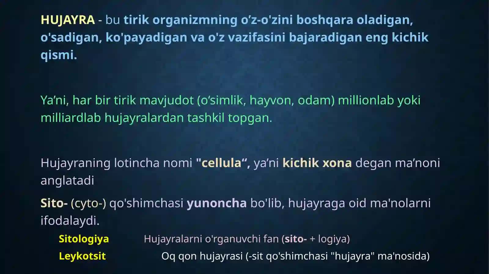 Hujayrahaqidata’limot 2