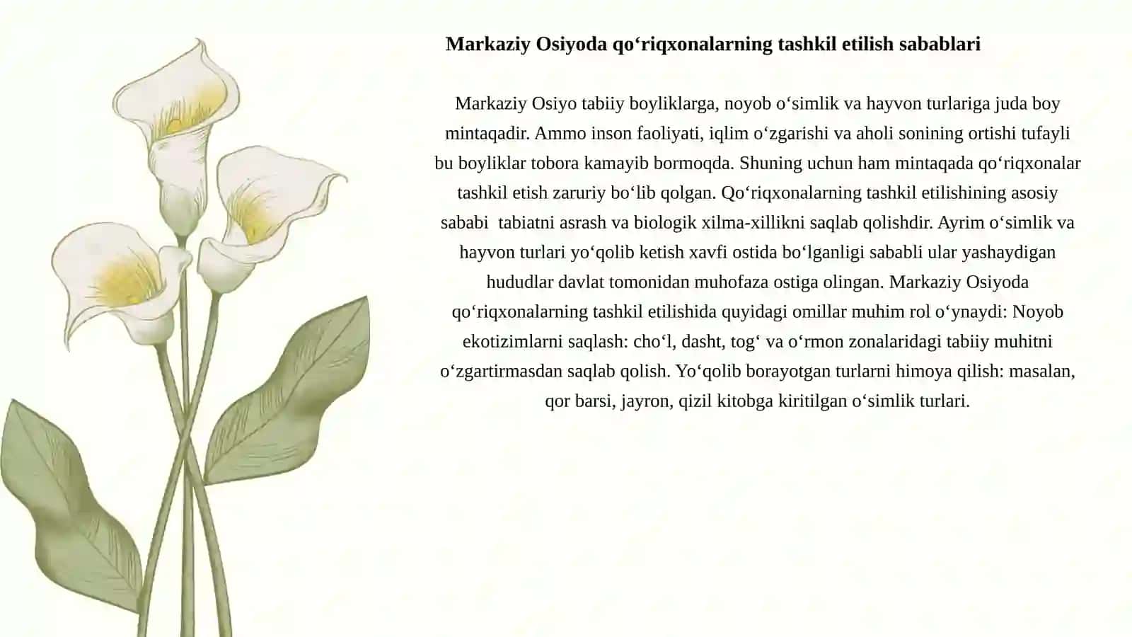 Markaziy Osiyo qo'riqxonalari 2