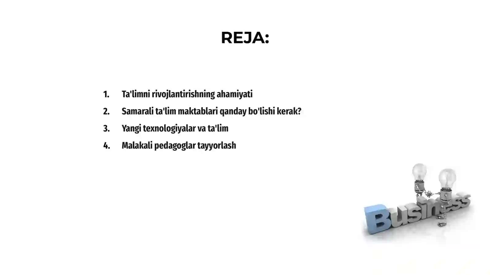 Ta'limni rivojlantirish 2
