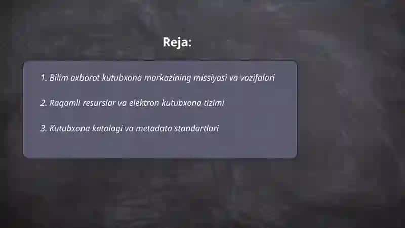 Bilim axborot kutubxona markazi 2