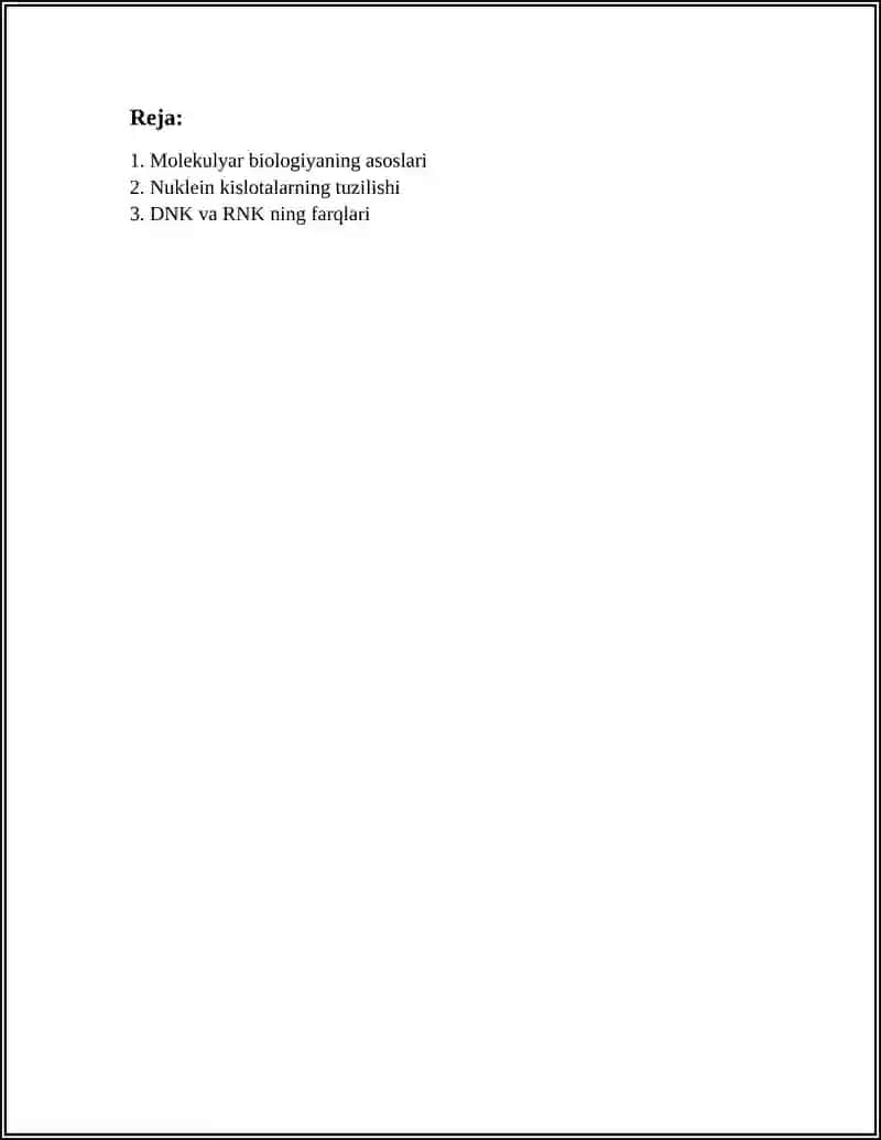 TIRIKLIKNING MOLEKULYAR ASOSLARI 2