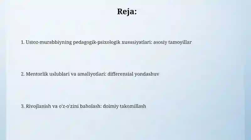 O’qituvchi-murabbiyning Pedagogik-Psixologik Xususiyatlari 2