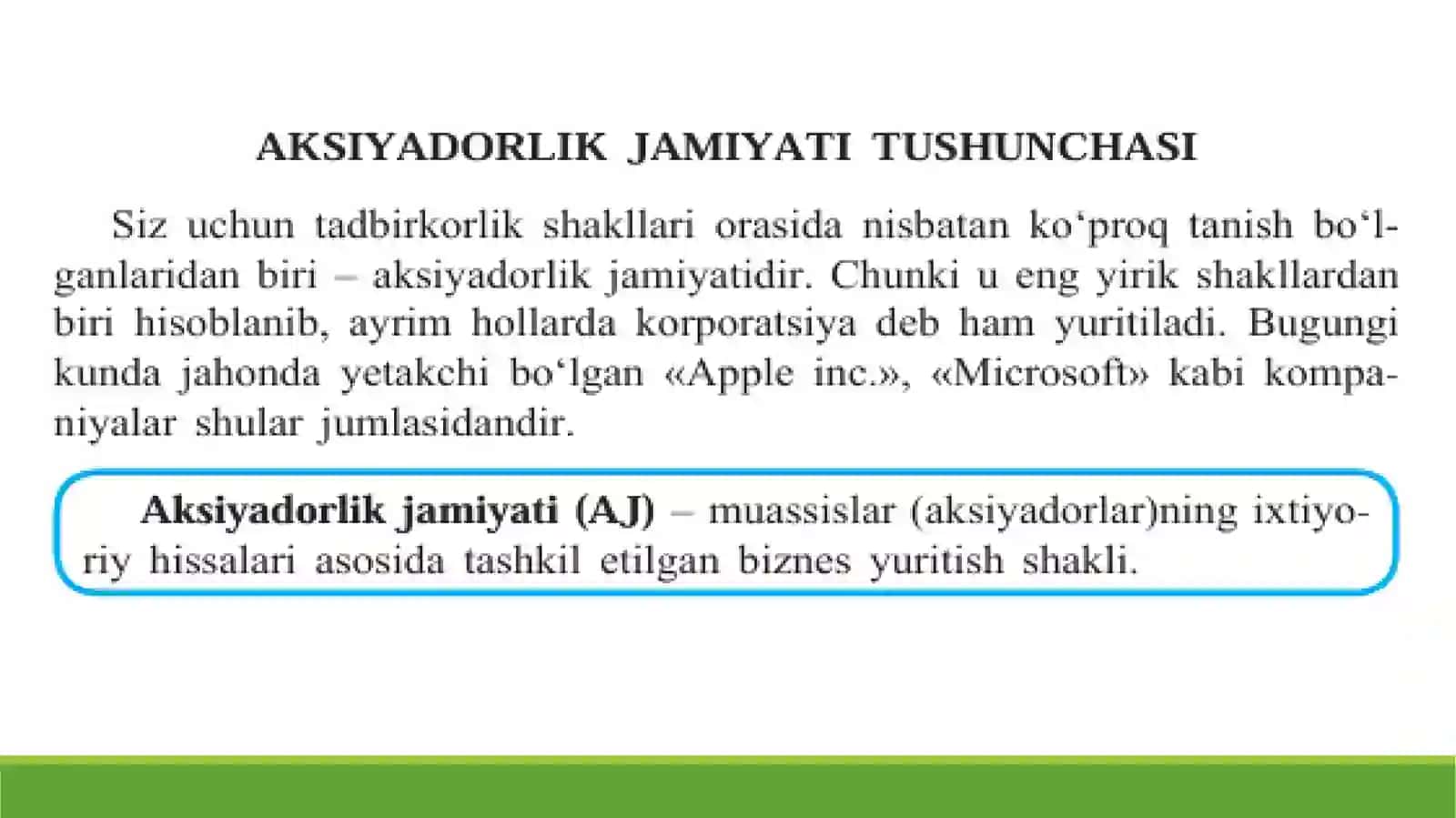 Aksiyadorlik Jamiyati Turlari 2