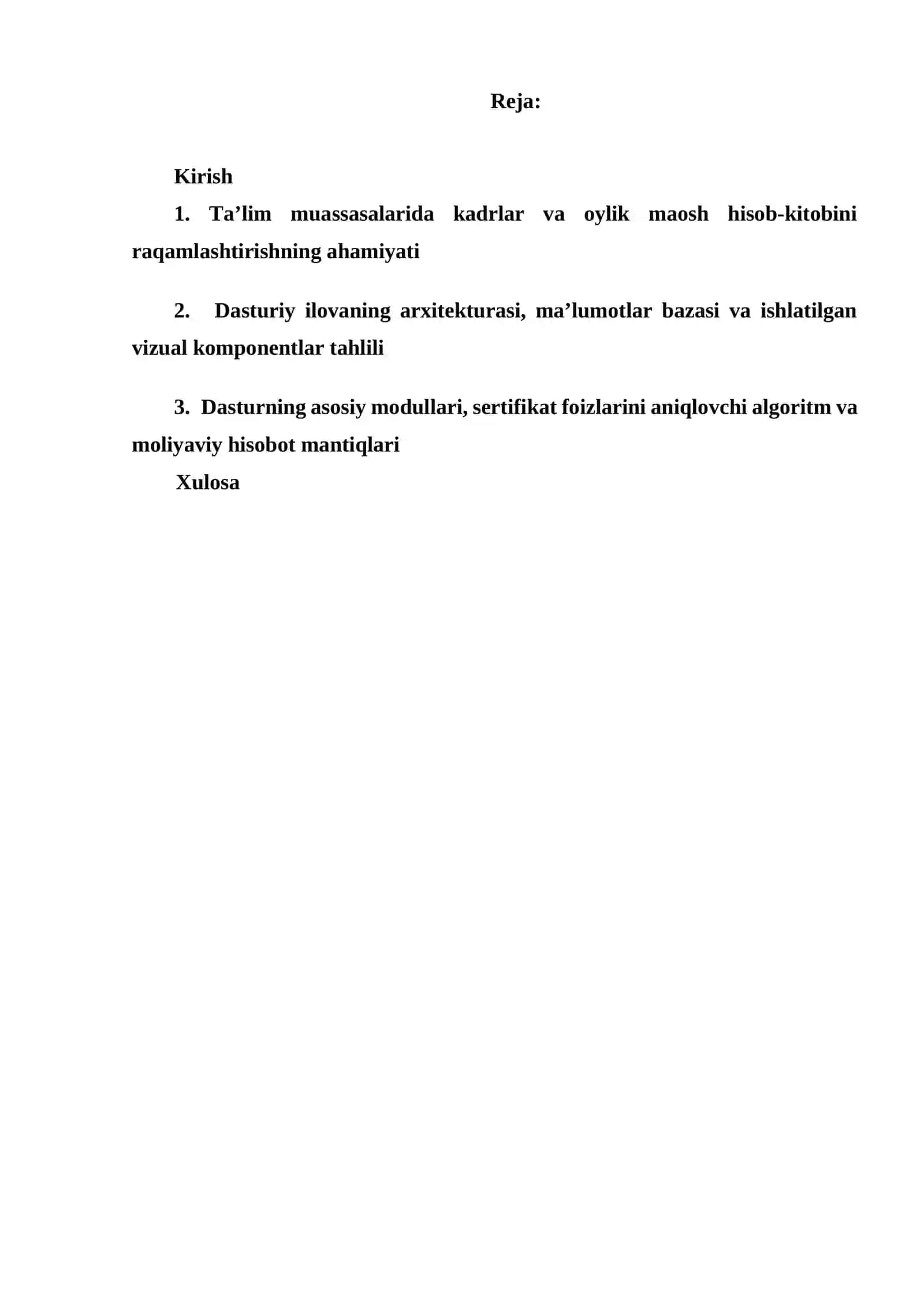 Visual Studio muhitida dasturlash | Kurs ishi - MAKTAB O’QITUVCHILARI HAQIDA MA’LUMOTLAR UCHUN DASTUR ILOVASINI YARATISH 2