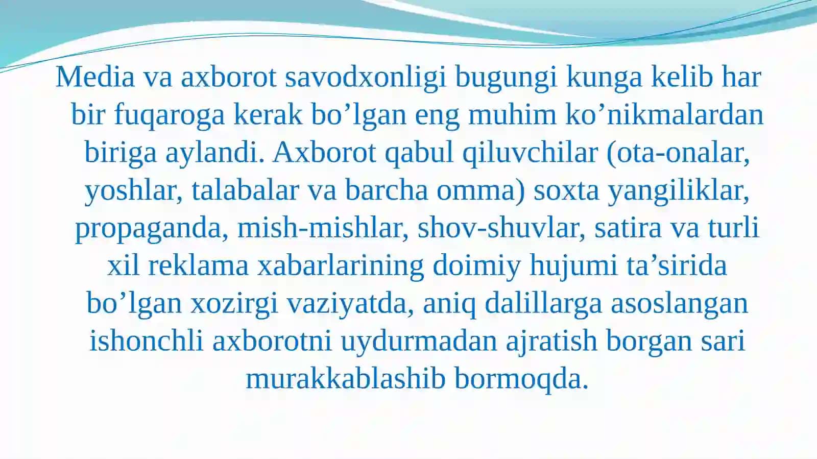 Mediasavodxonlik va axborot madaniyati evolyutsiyasi 2