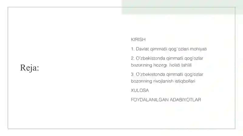 Davlat qimmatli qog`ozlar bozori 2