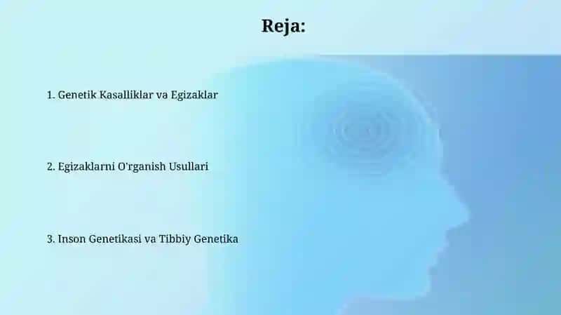 Odam genetikasi va Tibbiy genetika.Egizaklar usuli 2