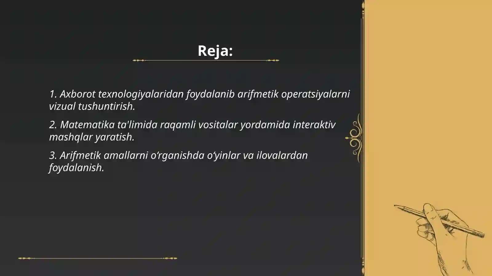 Arifmetik amallarni o‘rgatishda axborot texnologiyalari 2