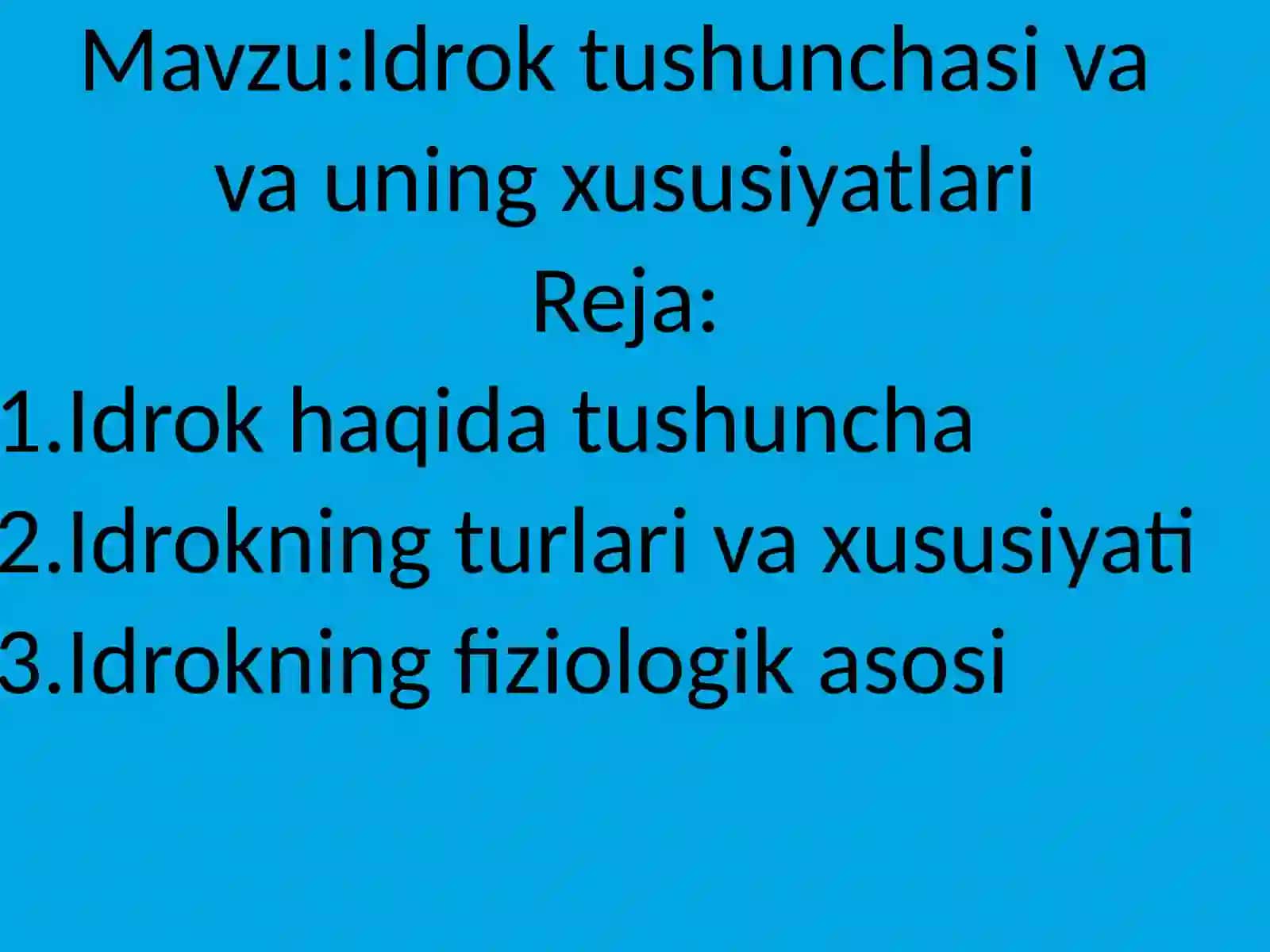 Idroktushunchasiva vauningxususiyatlari 2
