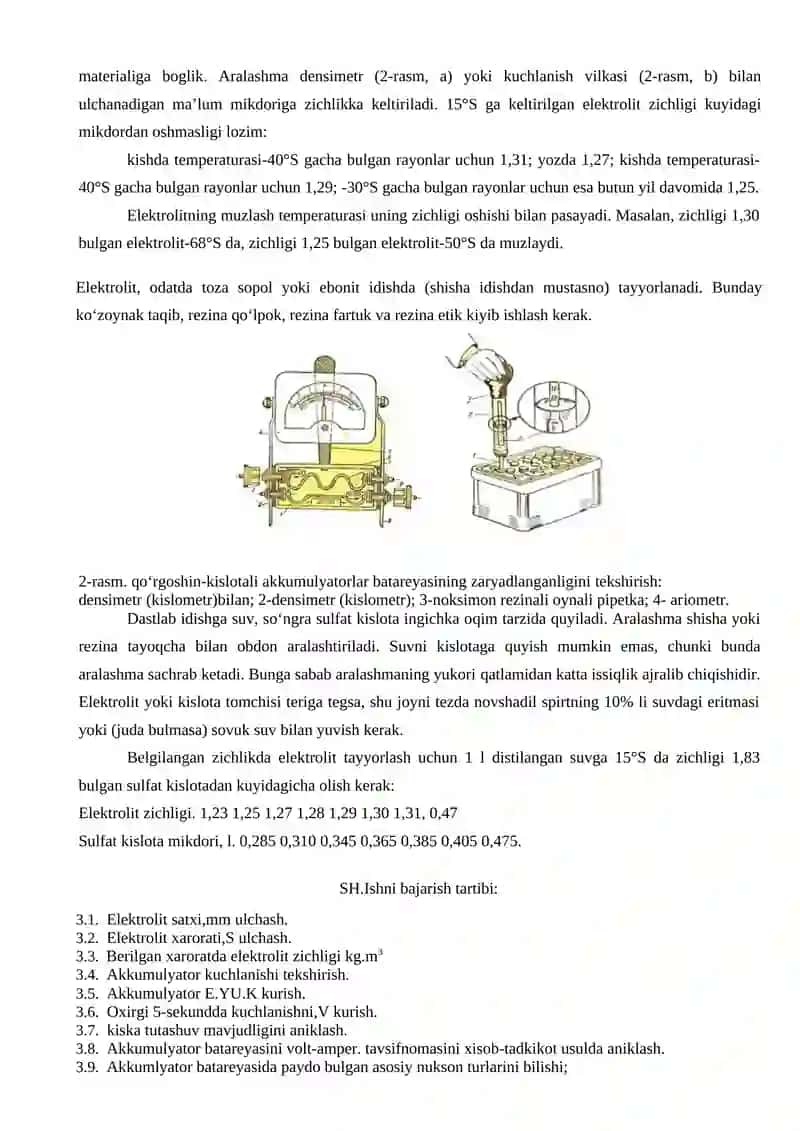 Akkumlyator batareyasini volt-amper tavsifnomasini olish 2