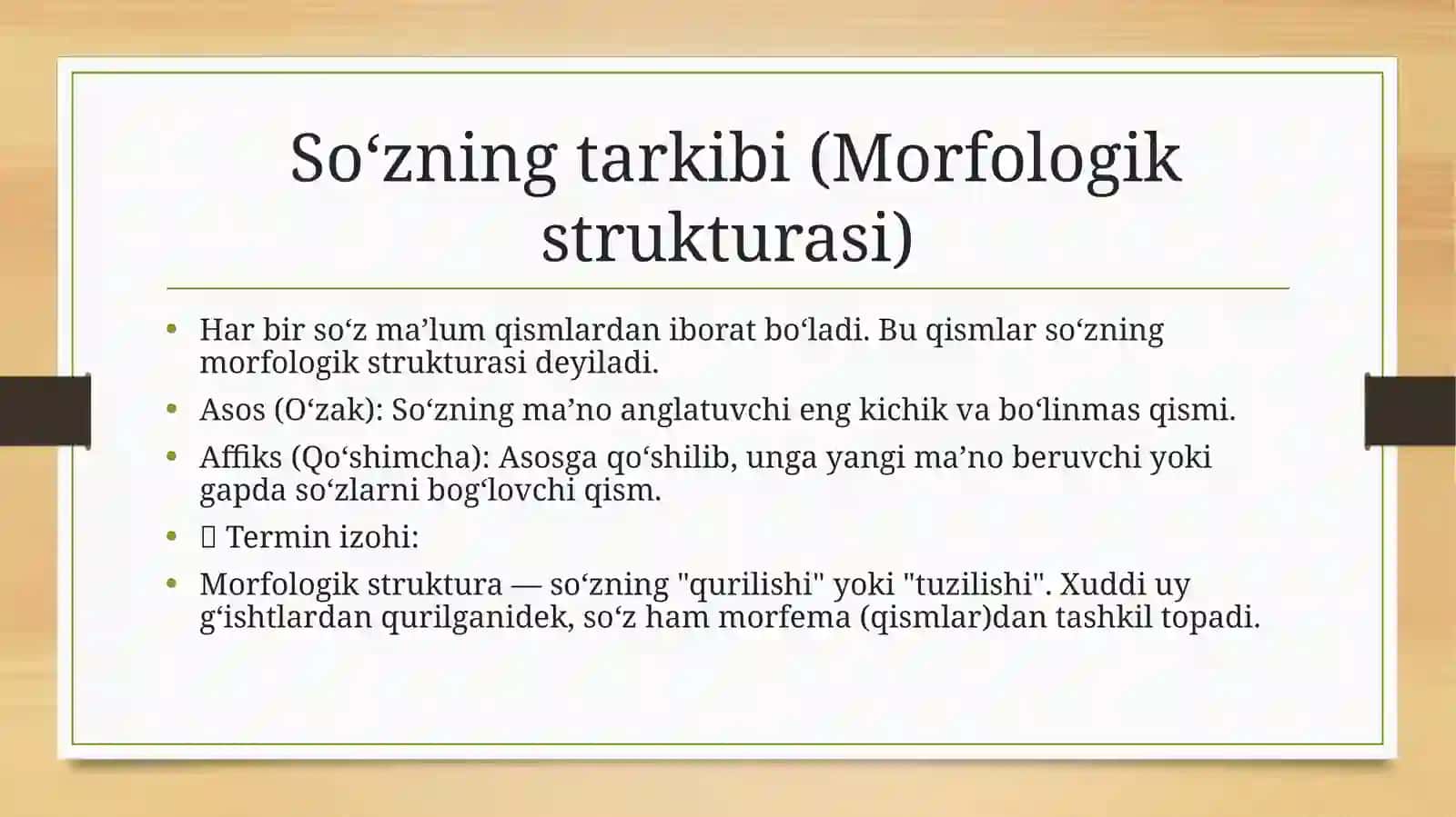 So‘zning morfologik strukturasi 2