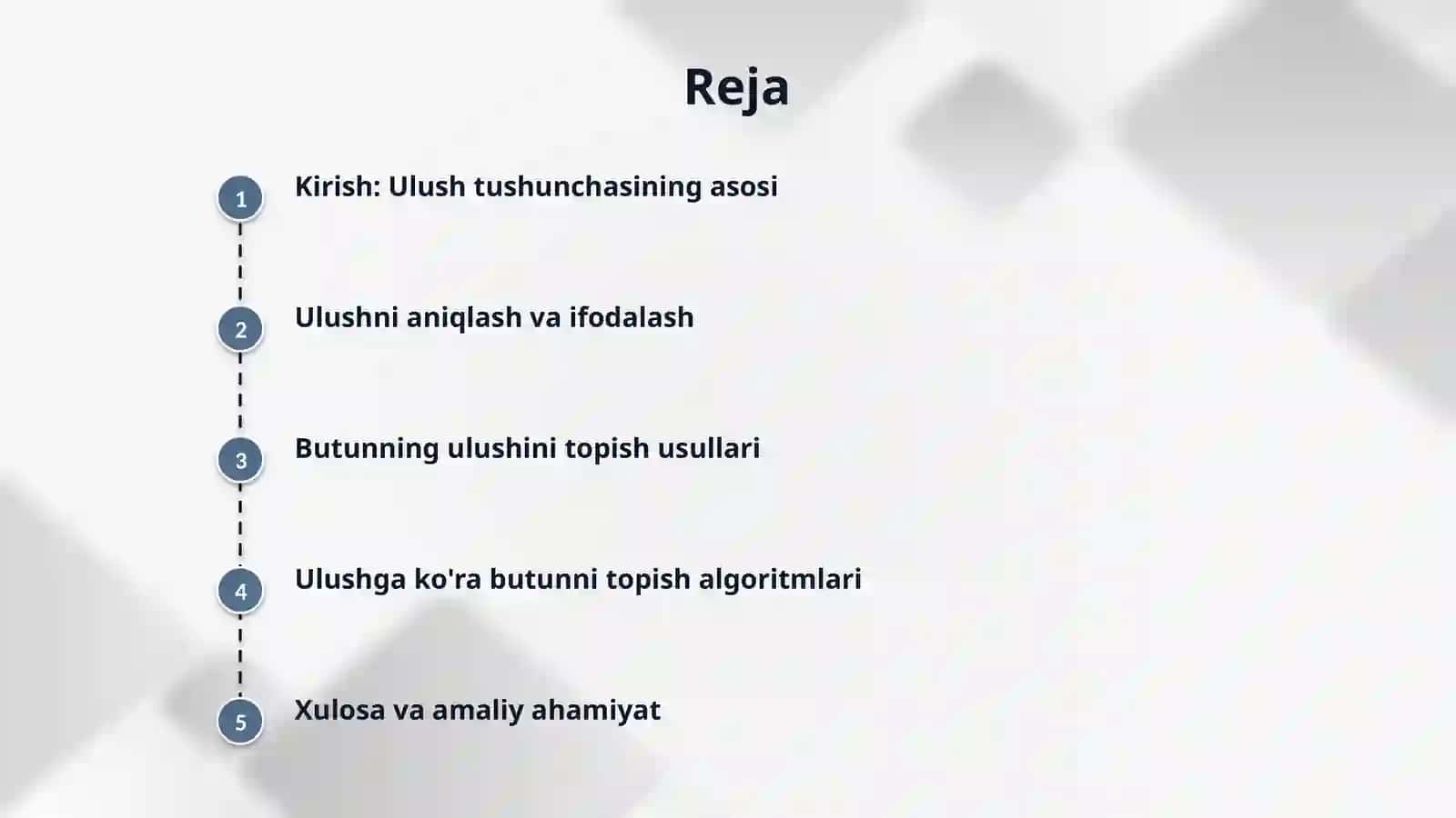 Ulush. Butunning ulushini topish. Ulushga ko'ra butunni topish. 2