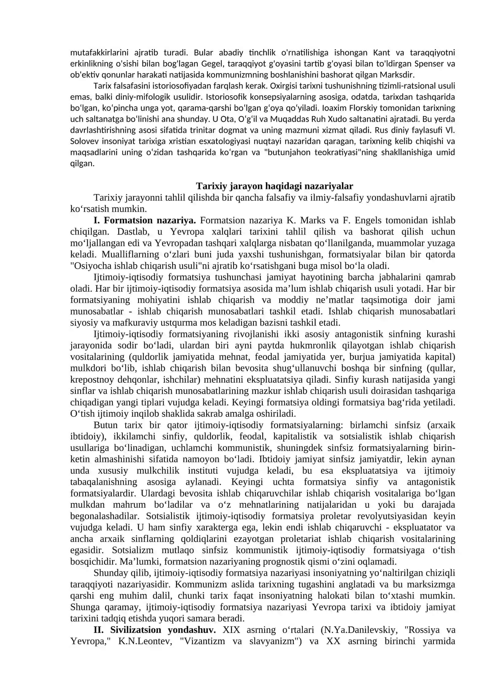 TARIX FALSAFASI, SIVILIZATSIYA VA MADANIYAT 2