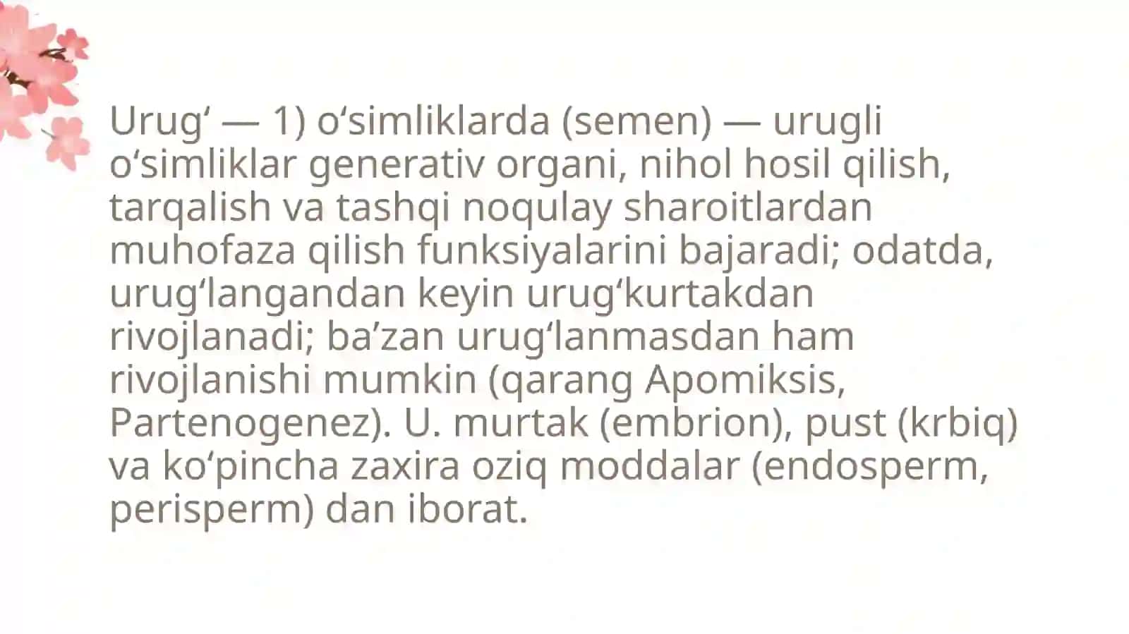 Urug'larni bir tekis undirib olish tadbirlari 2
